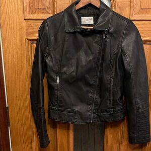 Women’s Universal Thread Black Faux Moto Leather Jacket